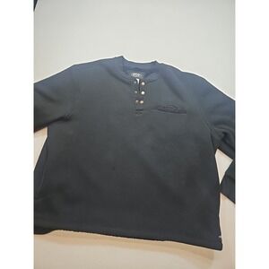Rugged Wear Pullover Mens XXL 1/4 Button Sherpa Lined Waffle Warm